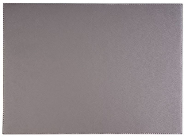 Set de table APS - FAUX CUIR - 45 x 32,5 cm, cuir artificiel, couleur : gris, lot de 6, 60044