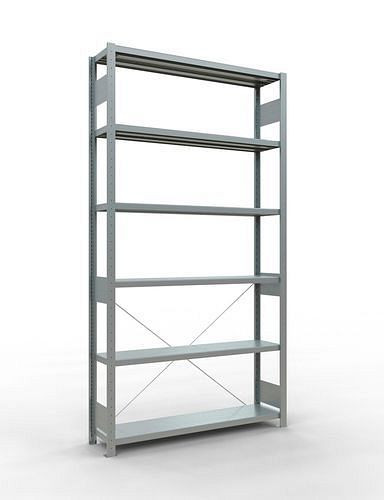 Rayonnage à étagères Schulte, champ de base, 6 niveaux de rangement, traverse, charge du compartiment 250 kg, 1360 x 336 x 2500 mm, 278759