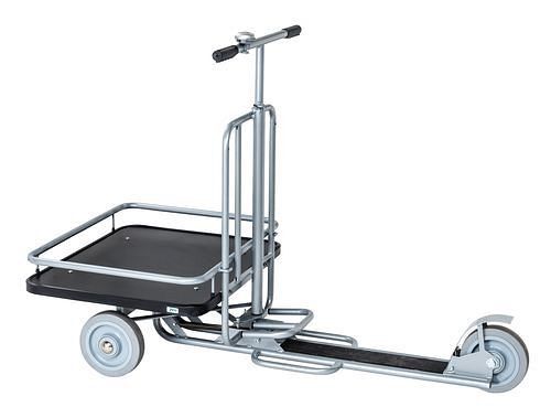 Trottinette à commande Kongamek KM Scooter1, 3 roues inaplatissantes, avec surface de chargement, sonnette et frein à pied, 255373