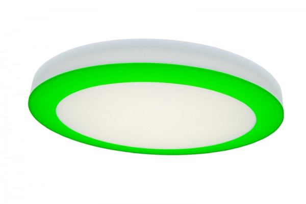 rutec Projekt ASCAR applique et plafonnier DALI diamètre 435mm, H70mm, 230V, 27W, IP20, 4000K, CRI80 - vert, PBE204