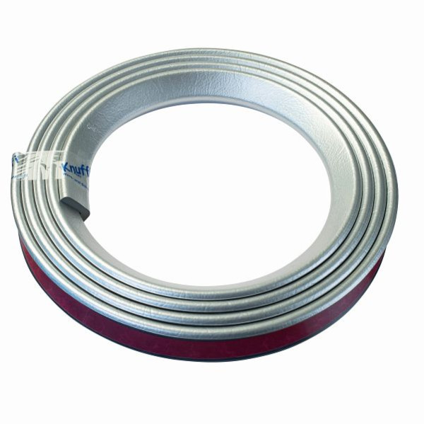 Protection d'angle Knuffi, profil d'avertissement et de protection type H, argent, 5 mètres, PH-100514