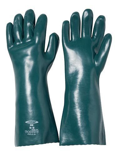 Gants de protection chimique EKASTU Safety , doublés coton, manchette 400 mm, catégorie III, taille 10, UE : 1 paire, 123-674