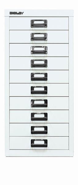 Bisley MultiDrawer ™, série 29, A4, 10 tiroirs, blanc signalisation, L2910696