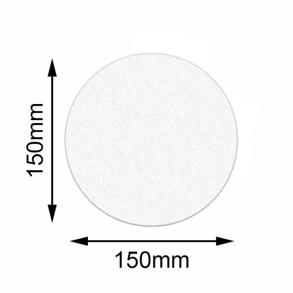Marqueur de sol Mehlhose Cercle blanc de sécurité 150 mm, UE : 10 pièces, KSEK1V10