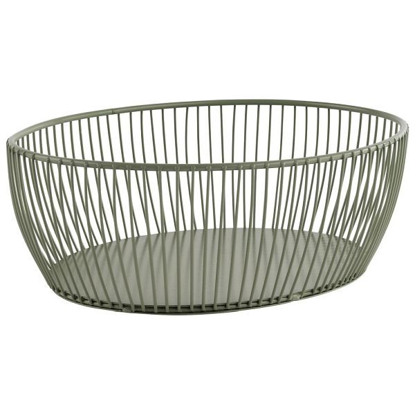 Panier APS -SVART- en vert fumée 24 x 19 cm, hauteur : 8 cm, 30473