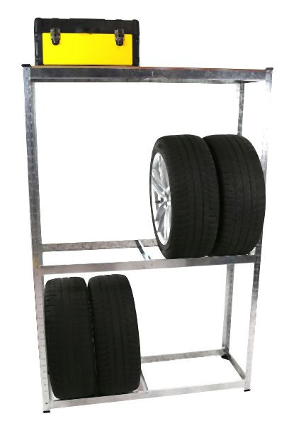Support à pneus Metra pour 8 pneus, 120 x 40 x 180 cm galvanisé, 10829
