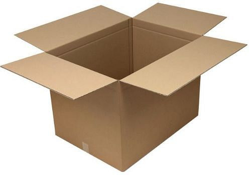Boîte pliante en carton ondulé TransPak 2 parois, dimensions intérieures 770 x 570 x 570 mm, qualité 2.50BC, paquet de 10, 299409