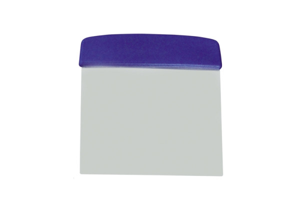Spatule Schneider, acier inoxydable, hauteur 170 x L 160 mm, manche dur (bleu), version lourde), 200703