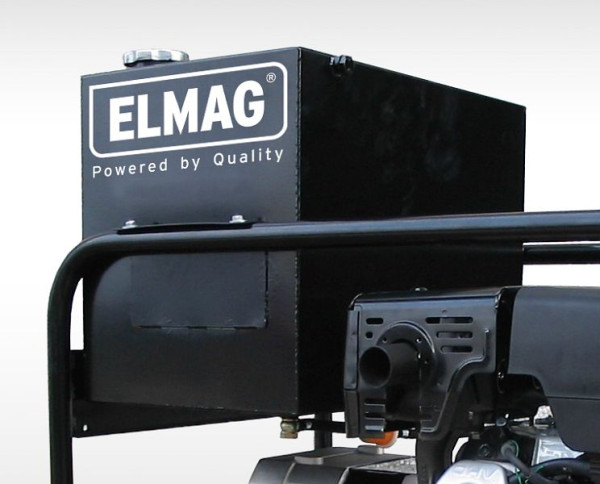 ELMAG grand réservoir de carburant 48 litres, sur le dessus du châssis pour les appareils ouverts, sur le côté pour les appareils insonorisés, hauteur de l'appareil env. +25 cm), 53374