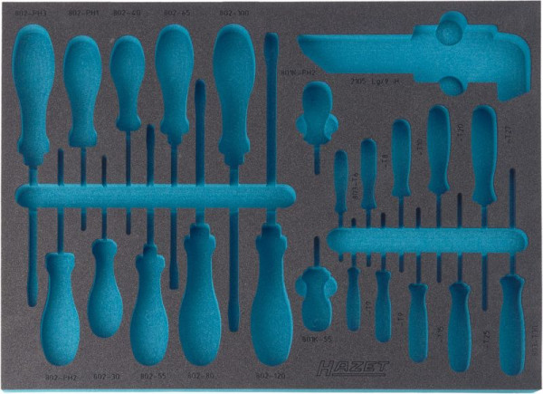 Insert en mousse souple Hazet à 2 composants, pour 163-141/31, dimensions / longueur : 519 mm x 392 mm, 163-141L