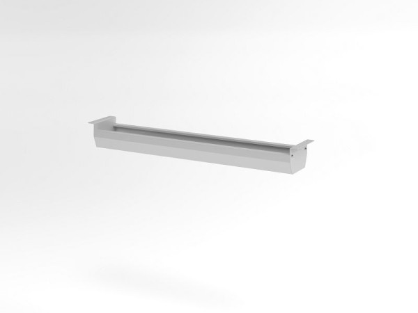 Chemin de câbles Hammerbacher KC12, pour table 120, couleur : argent, largeur : 86,2 cm, hauteur : 9,3 cm, VKC12/S