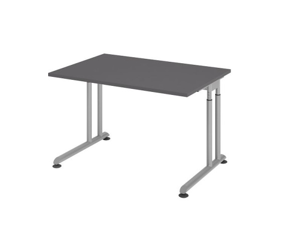 Hammerbacher bureau base C 120x80cm graphite/argent, VZS12/G/S