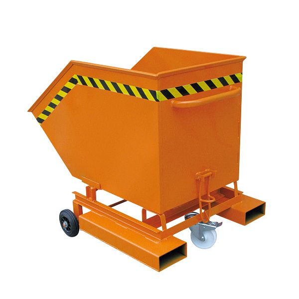 Fourgon industriel Eichinger avec roues et poches de rangement, 300 kg, 200 litres, orange pur, 20410200000000