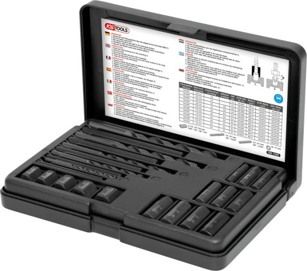 Kit de retrait de filetage KS Tools, 25 pièces, 150.1305