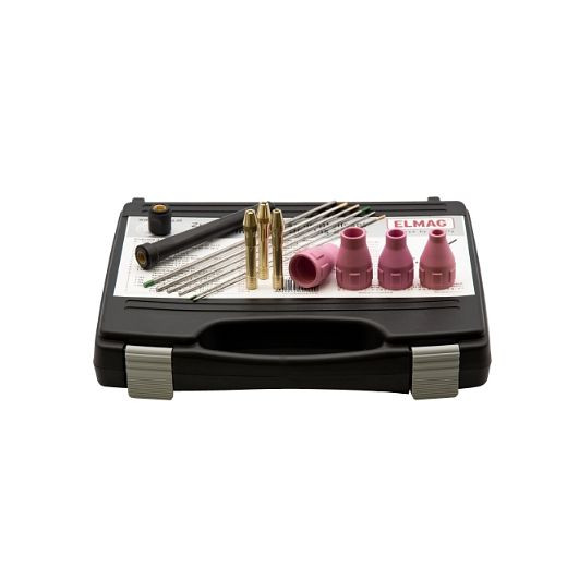 Kit d'accessoires et pièces d'usure ELMAG 15 pièces ABITIG 200/450W pour onduleur TIG 'AC/DC', 00085