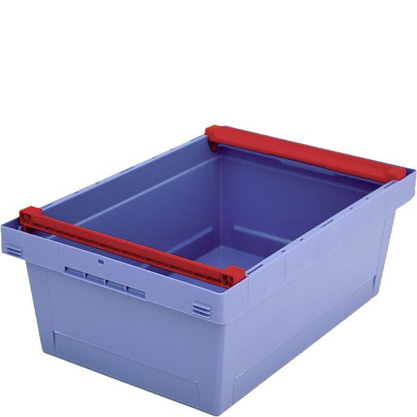 BITO conteneur réutilisable MB couvercle/barre/skid /MBB64221 600x400x223 bleu pigeon, barre, C0402-0026
