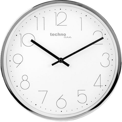Horloge murale à quartz Technoline blanc, métal, dimensions : Ø 25 cm, WT 7210