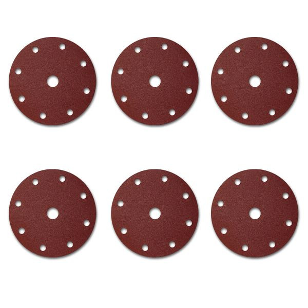 VaGo-Tools x Disques abrasifs velcro Ø 150 mm 9 trous grain 100, UE : 25 pièces, SV-150-mit-100-5_fv