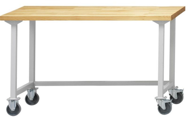 Table de travail ANKE; mobile; 1500 x 700 mm; RAL 7035