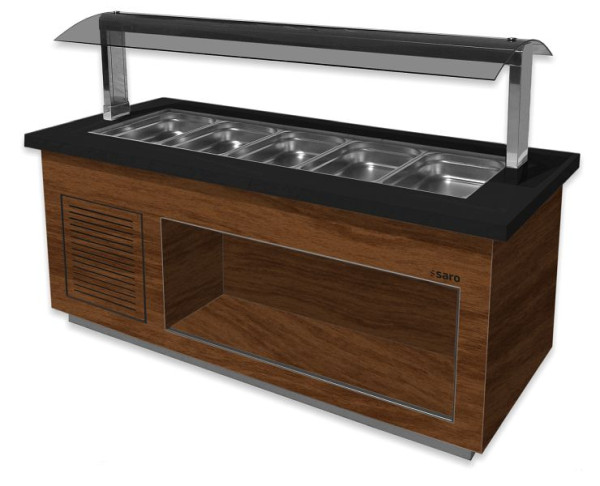Saro bar à salade Premium Line SB-K200 marron/noir, 366-2210