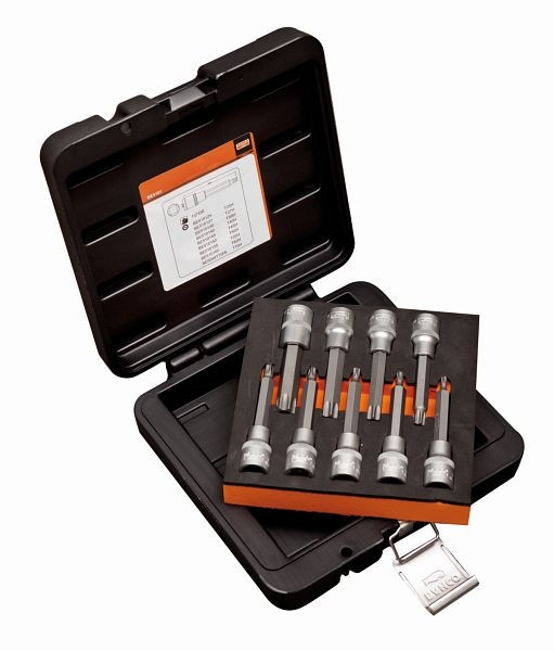Clé à douille Bahco 1/2" Torx®-TR avec embouts pour moteurs, 9 pièces, BE5101