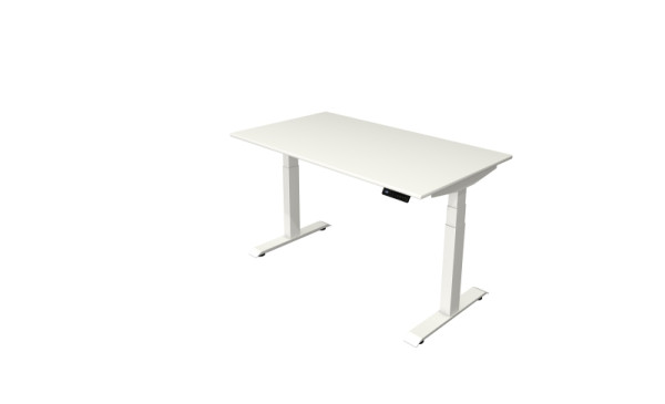 Kerkmann table debout/assise Move 4 nouveau 140 x 80 cm cadre blanc, plateau blanc, 10091010