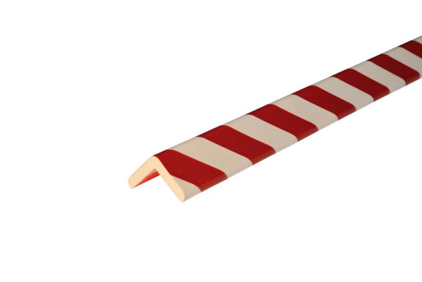 Protection d'angle Knuffi, profil d'avertissement et de protection type H+, rouge/blanc, 1 mètre, PH-11117