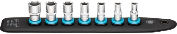 Hazet SmartRail Carré à 7 fentes 6,3 mm (1/4") Profil de traction hexagonal extérieur 5,5, 6, 7, 8, 10, 11, 13 Nombre d'outils : 7, 850-SR/7