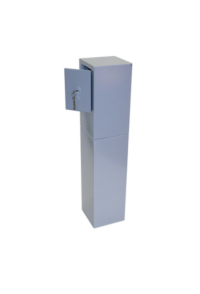 Base Eichner ancrée pour coffre-fort à clés, gris métallique RAL 9006, 600 x 215 x 215 mm (H x L x P), 9201-00028