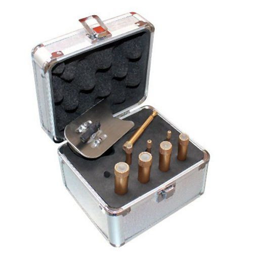 Karl Dahm jeu de forets à sec diamantés porte-embouts doré avec gabarit de perçage en acier inoxydable, 50228