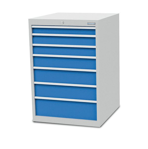 Armoire à tiroirs Bedrunka+Hirth, profondeur 736 mm, R 24-24, 7 x tiroirs, dimensions en mm (LxPxH) : 705 x 736 x 1019, 700/1321V10A