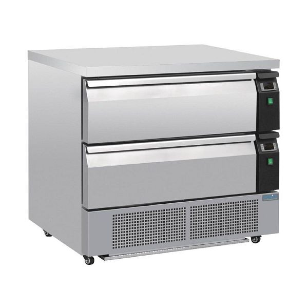Réfrigérateur ou congélateur sous plan Polar série U avec 2 tiroirs 4 x GN 1/1, DA996