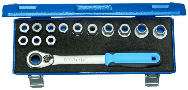 GEDORE jeu de clés à douilles 1/2" 14 pièces, 2521563