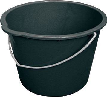 Seau en plastique DENIOS en polyéthylène recyclé (PE), 20 litres, noir, UE : 10 pièces, 180-846