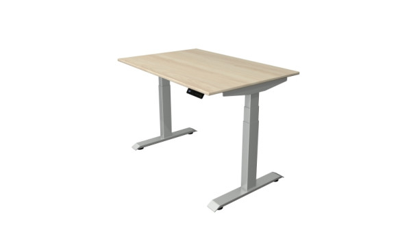 Table assis-debout Kerkmann L 1200 x P 800 mm, réglable en hauteur électriquement de 640 à 1290 mm, érable, 10040450
