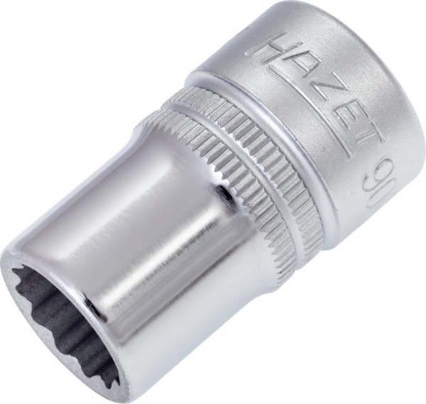 Embout pour clé à douille Hazet, double six pans, carré creux 12,5 mm (1/2 pouce), 13 mm, moleté, 900Z-13