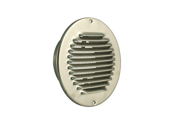 Grille de ventilation Marley 175x125mm avec raccord de tuyau (acier inoxydable), 058863