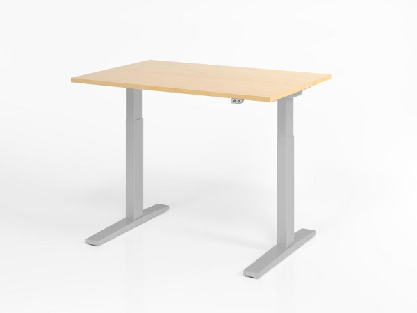 Bureau Hammerbacher XMKA12, 120 x 80 cm, plateau : érable, épaisseur 25 mm, chant épais en ABS, forme rectangulaire, VXMKA12/3/S