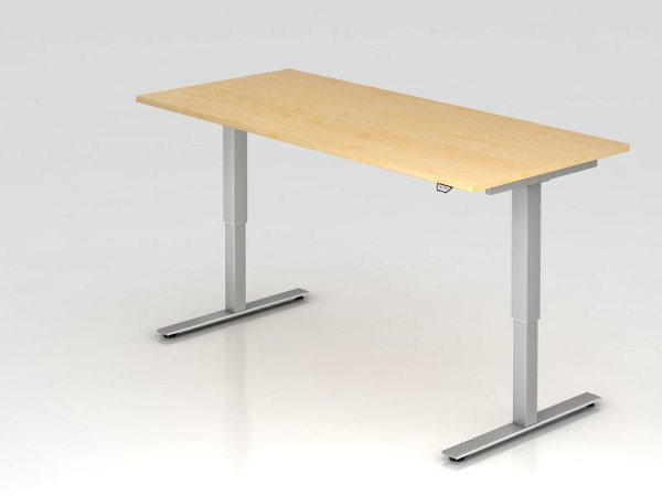 Bureau assis-debout électrique Hammerbacher 180x80cm érable, hauteur de travail 73 - 119 cm, VXMST19/3/S