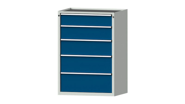 Armoire à tiroirs pour établis ANKE, modèle 4007 V, 910 x 675 x 1280 mm, RAL 7035/5010, baignoire, 611.312