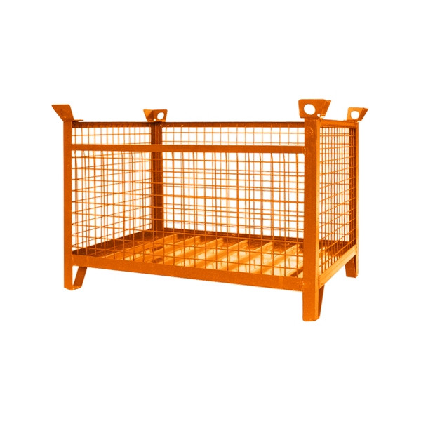 Palette gerbable en treillis Eichinger Industrie, 1500 kg, LxlxH 1200x800x750 mm, orange pur, pliable, 13150600001111