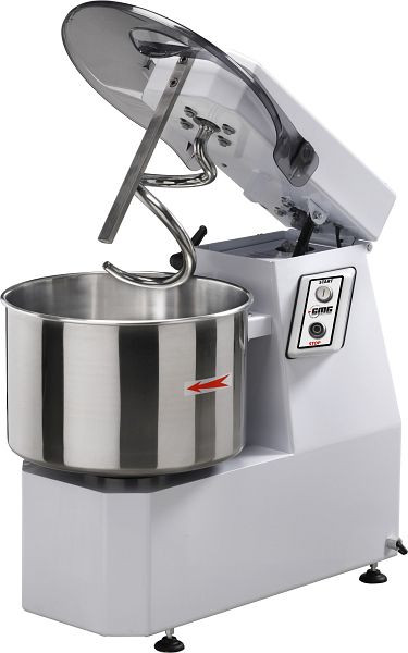Pétrin GMG 42 L / 38 kg 400V, tête relevable et bol fixe, vitesse biphasée, TKK-2S-4238T-FN