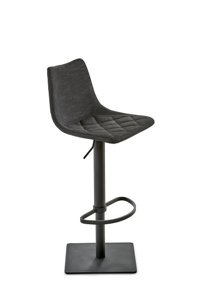 Mayer Sitzmöbel tabouret de bar et de comptoir myTOBY, housse d'assise en cuir synthétique vintage noir, structure noir, 1275_03_547