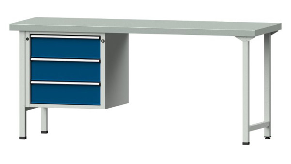 Établis ANKE Établi combiné, modèle 726 V, 2000 x 700 x 900 mm, RAL 7035/5010, ZBP 50 mm, 410.759