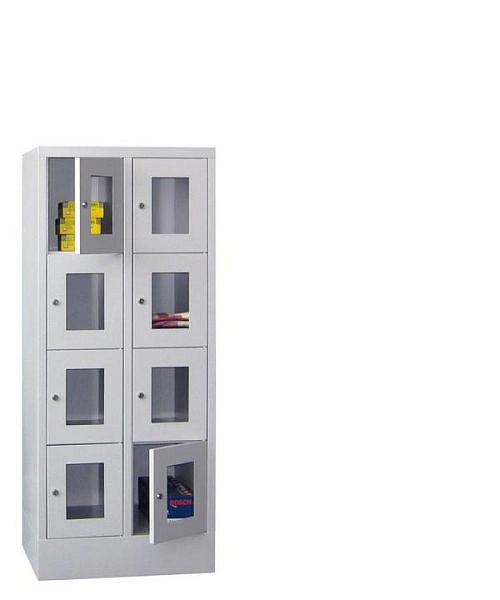 Armoires vestiaires PAVOY avec base, largeur du compartiment 300 mm, avec portes vitrées, 21213-243-091