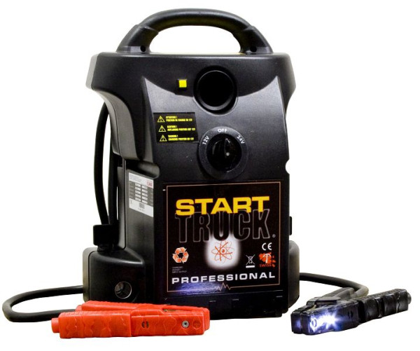 Station d'énergie / dispositif de démarrage ELMAG 12/24V, START TRUCK 5000/2500 ampères, incluant éclairage LED sur la borne négative, 55072