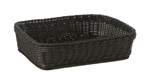 Panier APS, rectangulaire, 40 x 30 cm, hauteur : 10 cm, polypropylène, noir, -PROFI LINE-, 50712