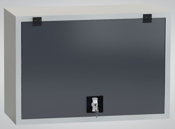 Armoire murale KLW - 400 x 725 x 350 mm H x L x P, avec porte abattante verrouillable et 1 étagère galvanisée, SFN-GI0400KO-0001XRH