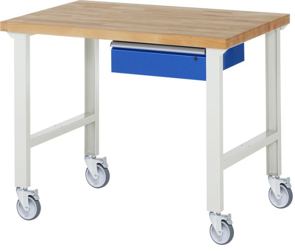 Etabli mobile RAU 7001A1, 1250x900x1000mm, 4 roulettes pivotantes, 05-7001A1-129B4S4.11
