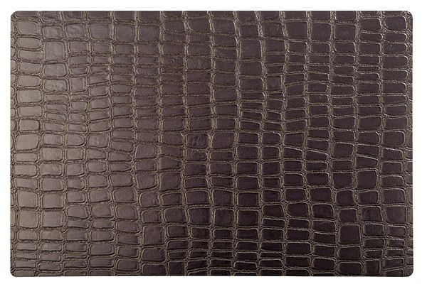 Set de table APS - marron -CROCO-, 45 x 30 cm, plastique (EVA), fond antidérapant, lot de 6, 60537
